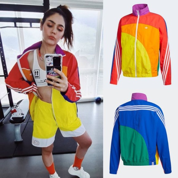 NWT Adidas pride off center rainbow jacket - Picture 8 of 15